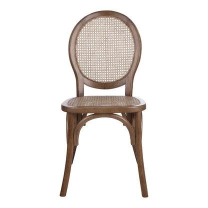 36 Inch Mid-Century Modern Wood Rattan Chair