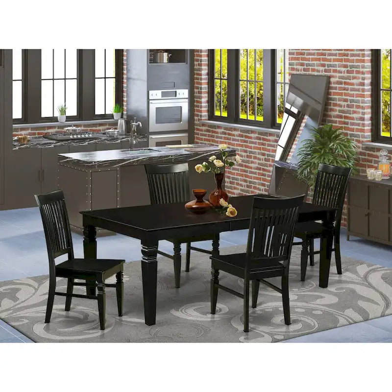 7-Piece Modern Wood Table