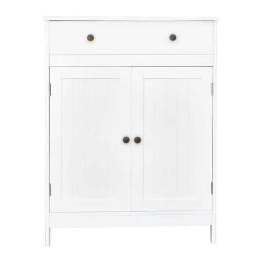 FCH Bathroom Freestanding Double Door Storage Cabinet