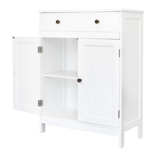 FCH Bathroom Freestanding Double Door Storage Cabinet