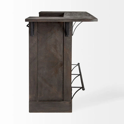 Contemporary Solid Wood Glass Kitchen Cart