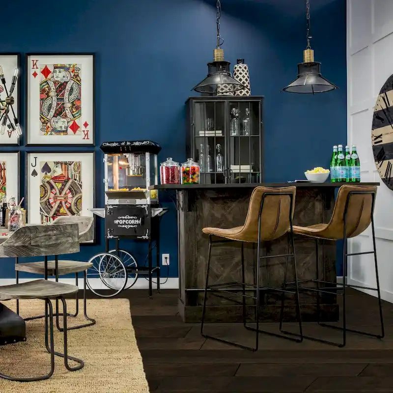 Contemporary Solid Wood Glass Kitchen Cart