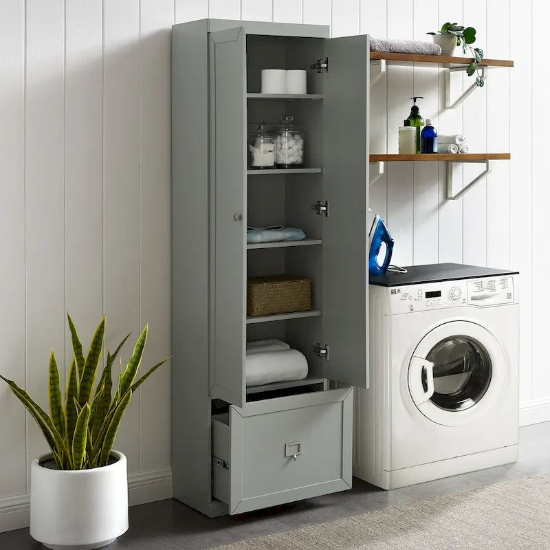 Full Modern Metal Pantry Cabinet Adjustable