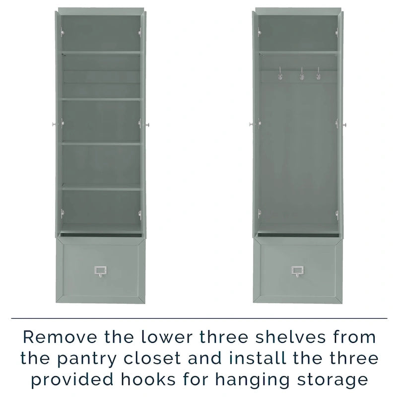 Full Modern Metal Pantry Cabinet Adjustable