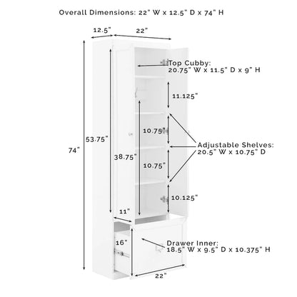Full Modern Metal Pantry Cabinet Adjustable
