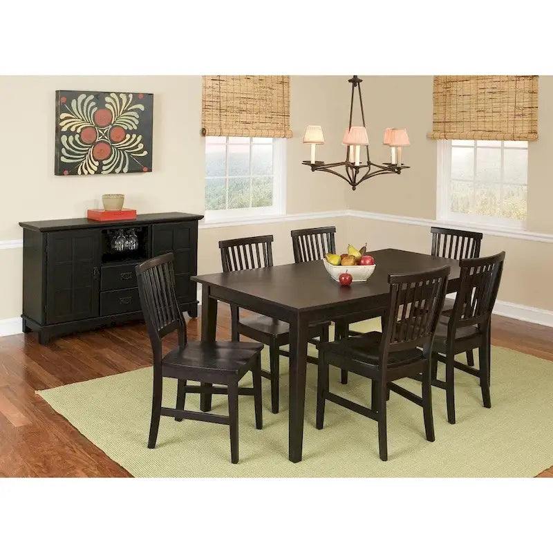 17.75 Inch Wood Dining Set