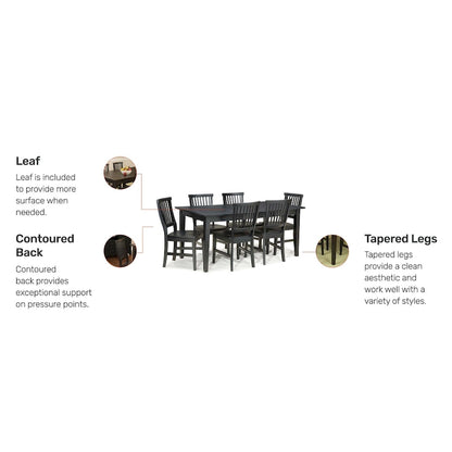 17.75 Inch Wood Dining Set