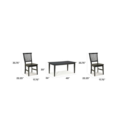 17.75 Inch Wood Dining Set