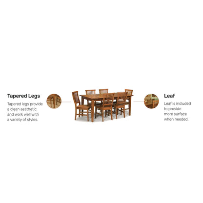 17.75 Inch Wood Dining Set