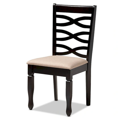 37.4 Inch Modern Wood Linen Chair