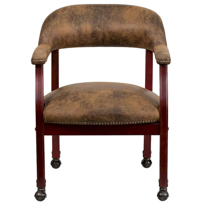 Traditional Wood Fabric Chair Upholstered