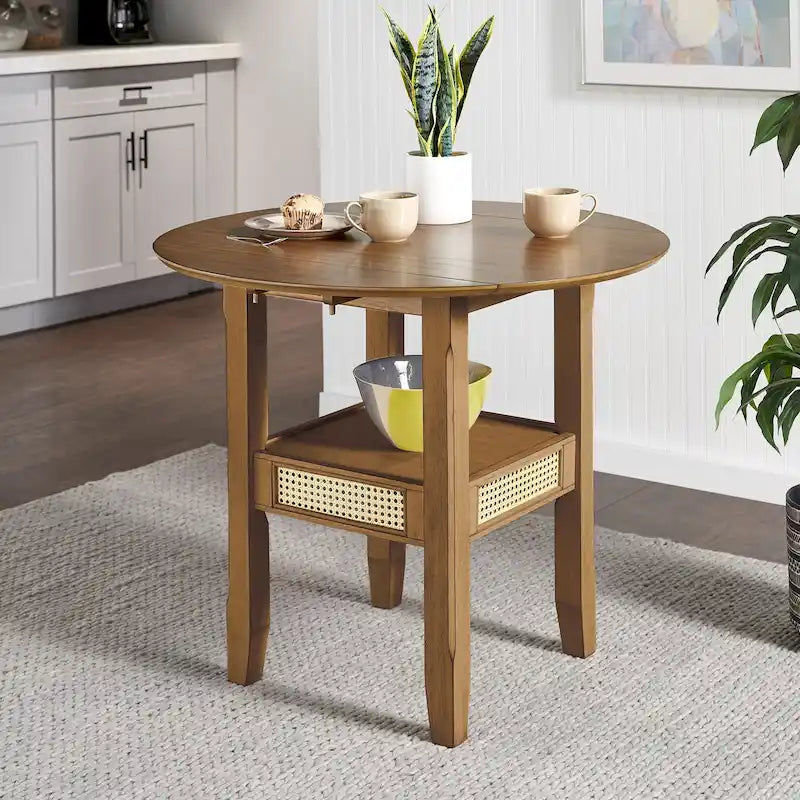 36 Inch Modern Rattan Table