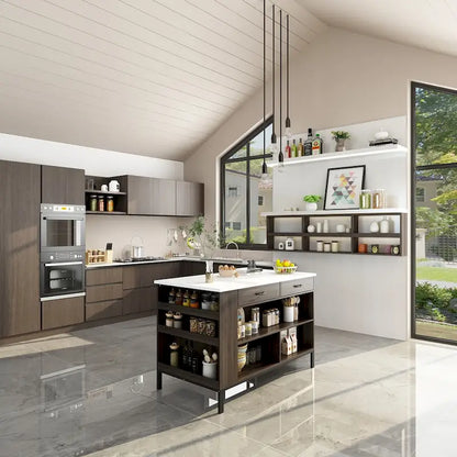 Modern Wood Marble Cabinet