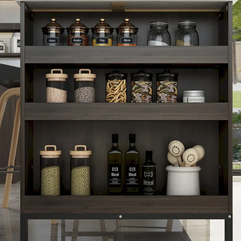 Modern Wood Marble Cabinet