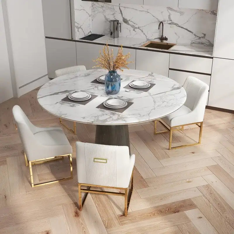 Modern Metal Velvet Chair Upholstered