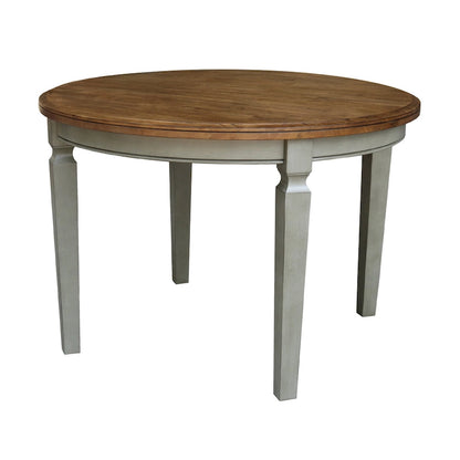 44 Inch Traditional Solid Wood Metal Table