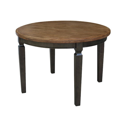44 Inch Traditional Solid Wood Metal Table