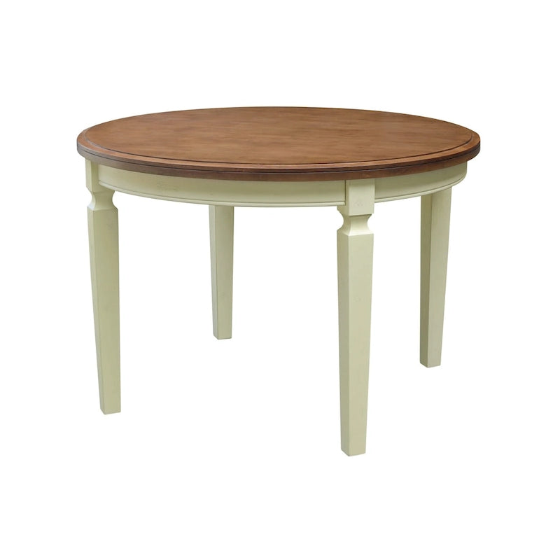 44 Inch Traditional Solid Wood Metal Table