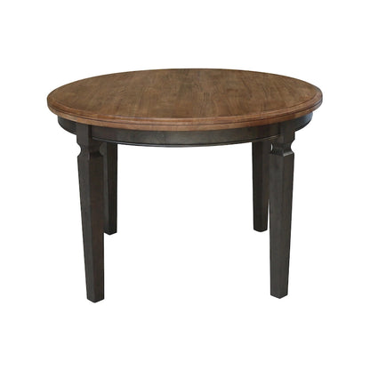 44 Inch Traditional Solid Wood Metal Table
