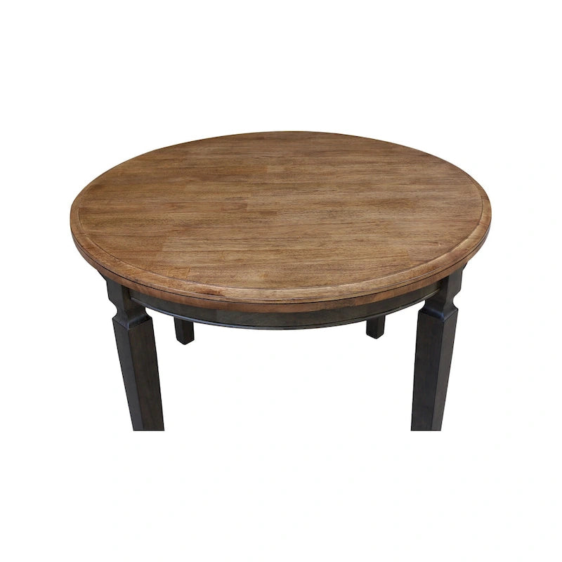 44 Inch Traditional Solid Wood Metal Table