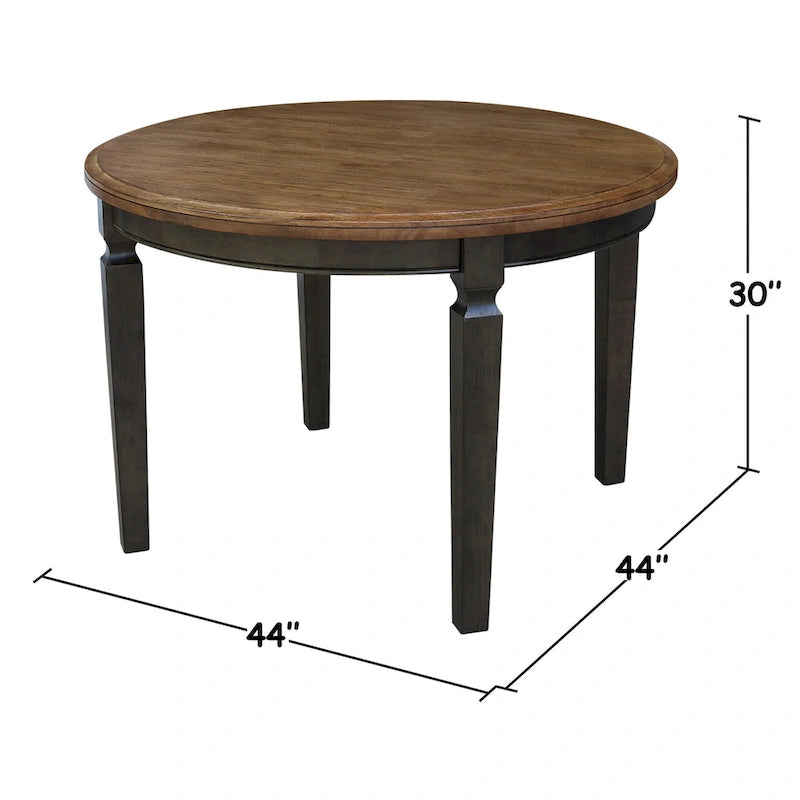 44 Inch Traditional Solid Wood Metal Table