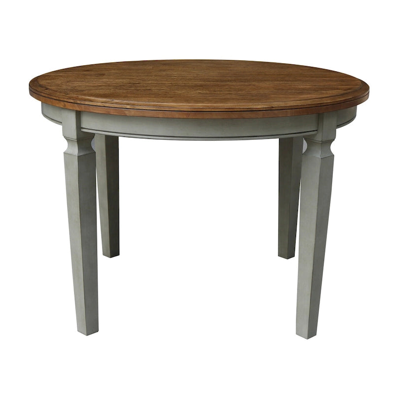 44 Inch Traditional Solid Wood Metal Table