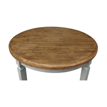 44 Inch Traditional Solid Wood Metal Table