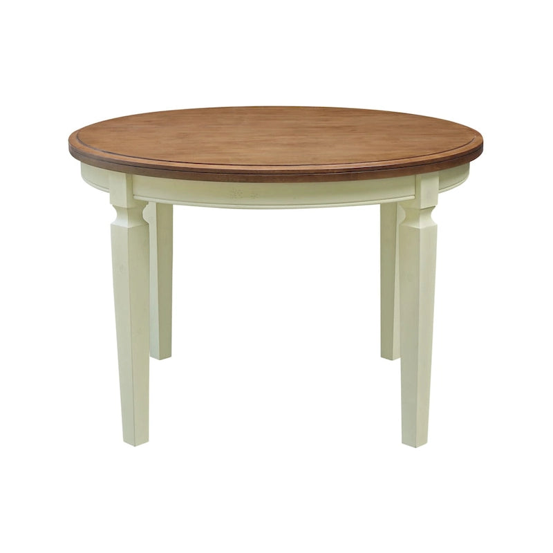 44 Inch Traditional Solid Wood Metal Table