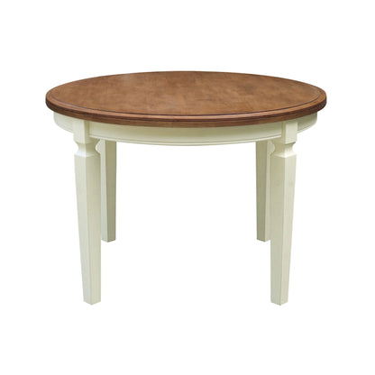 44 Inch Traditional Solid Wood Metal Table