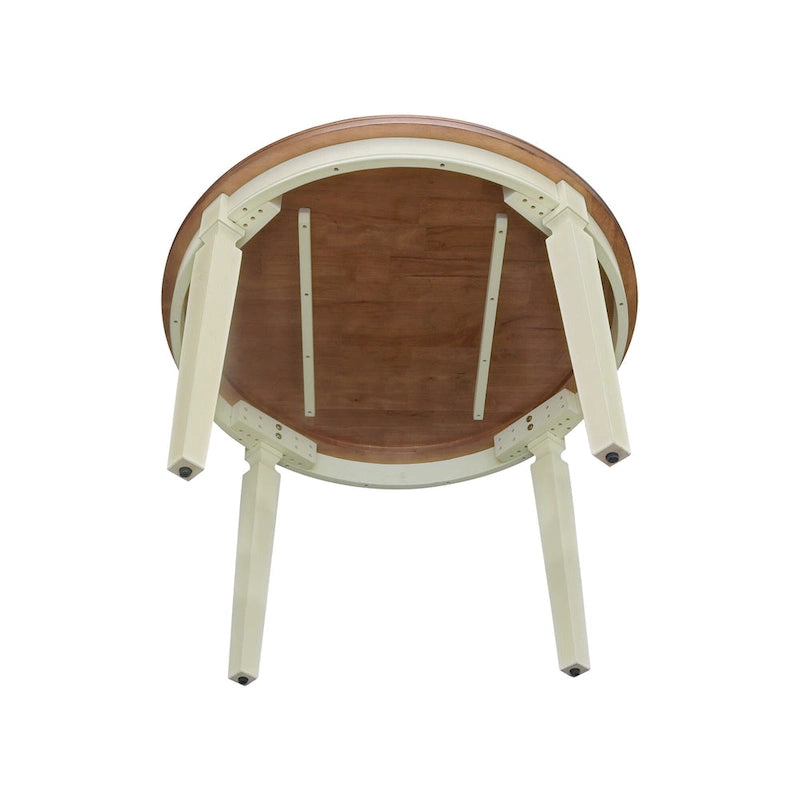 44 Inch Traditional Solid Wood Metal Table