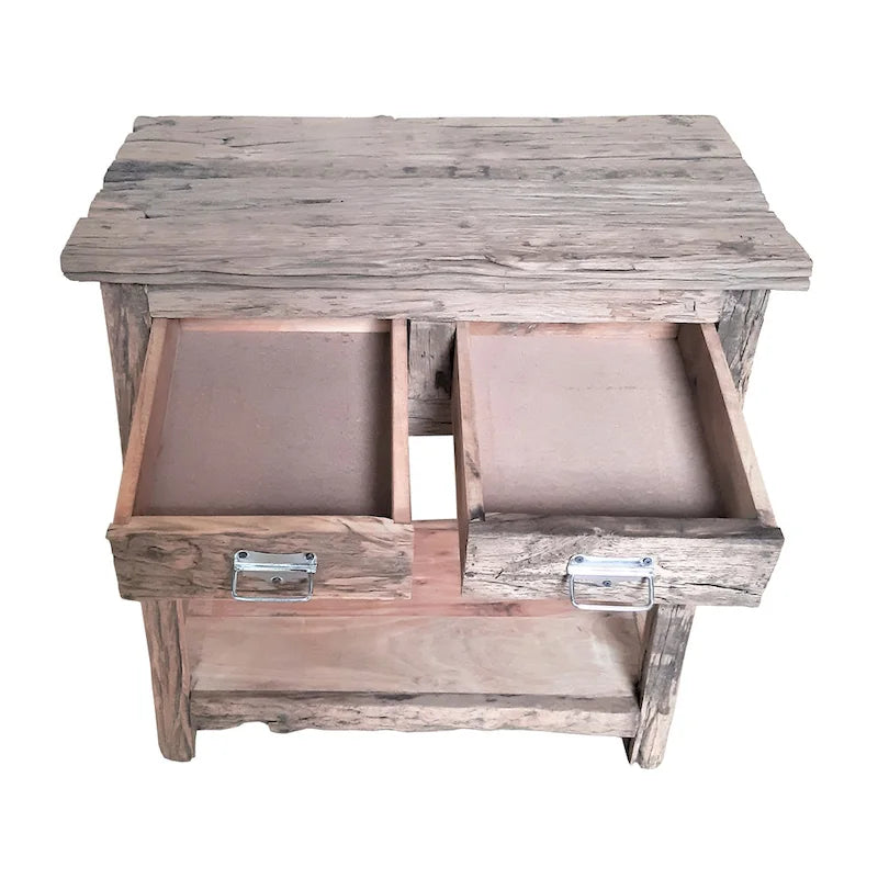 Rustic Wood Kitchen Cart