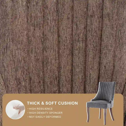 Modern Solid Wood Linen Chair Upholstered