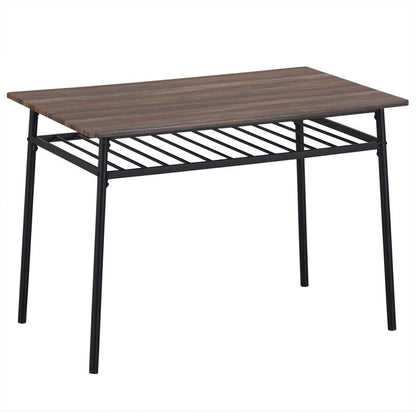Modern Metal Engineered Wood Dining Set