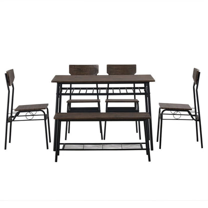 Modern Metal Engineered Wood Dining Set