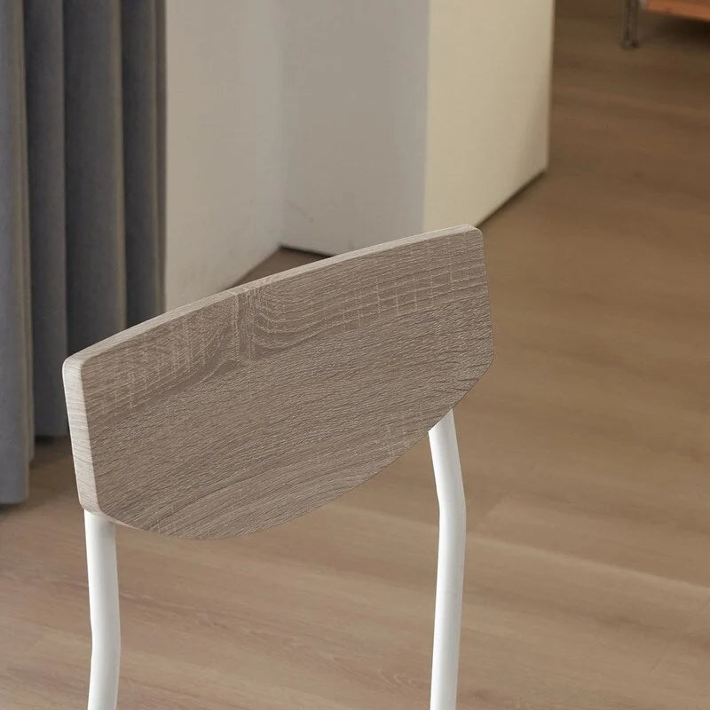 Modern Metal Engineered Wood Dining Set