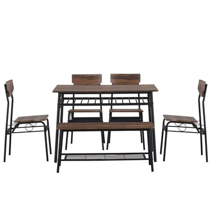 Modern Metal Engineered Wood Dining Set