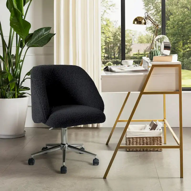 Mid-Century Modern Solid Wood Metal Table Adjustable