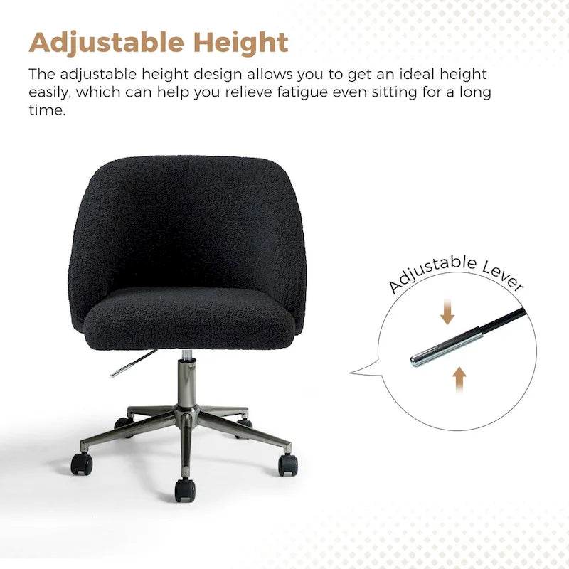 Mid-Century Modern Solid Wood Metal Table Adjustable