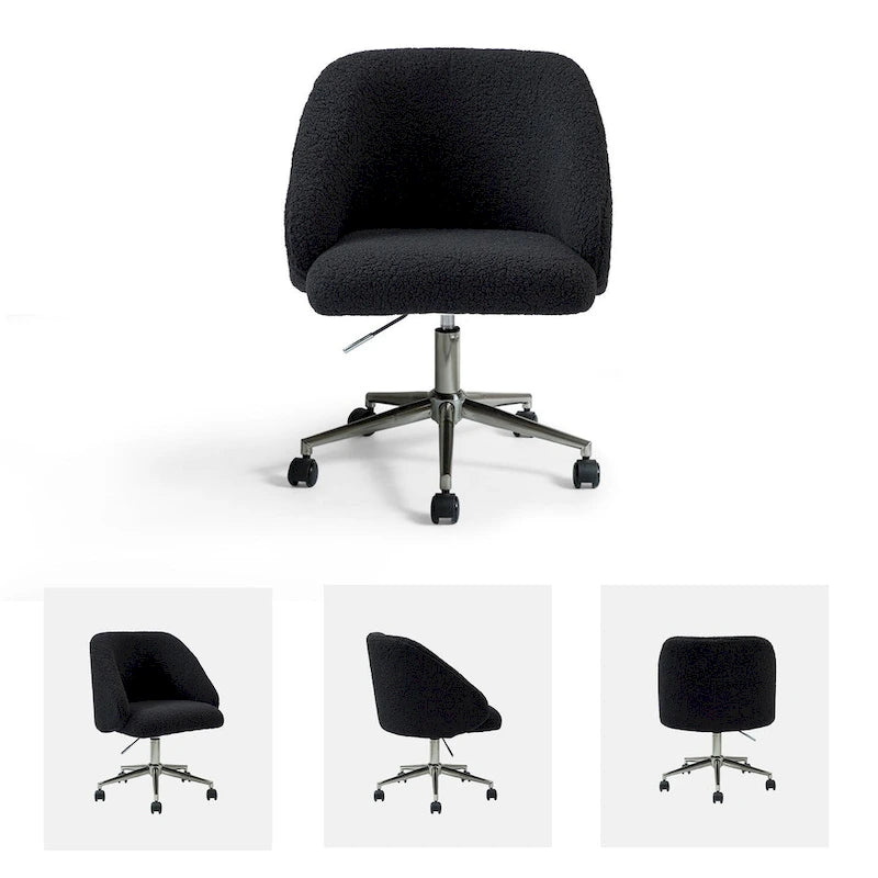 Mid-Century Modern Solid Wood Metal Table Adjustable