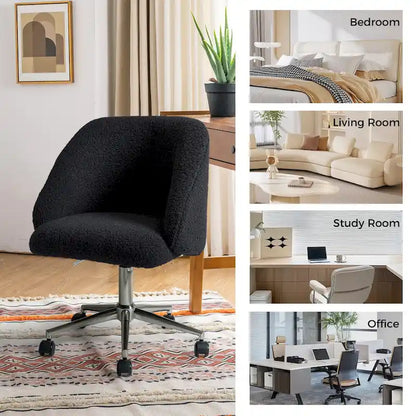 Mid-Century Modern Solid Wood Metal Table Adjustable