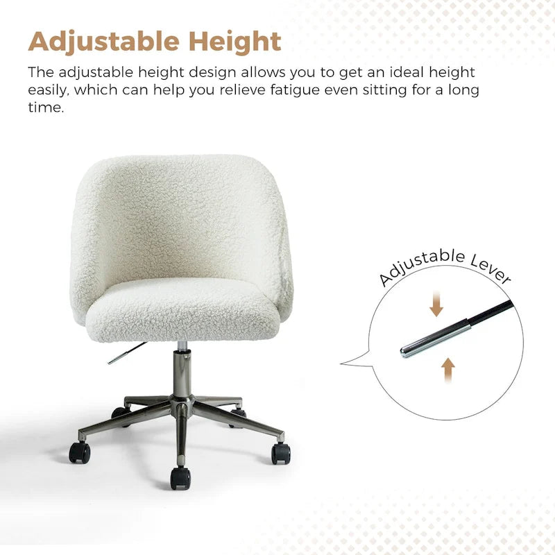 Mid-Century Modern Solid Wood Metal Table Adjustable