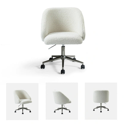 Mid-Century Modern Solid Wood Metal Table Adjustable