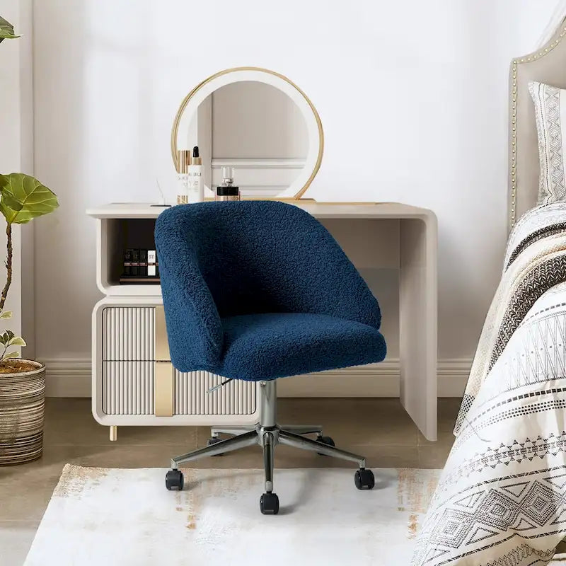 Mid-Century Modern Solid Wood Metal Table Adjustable