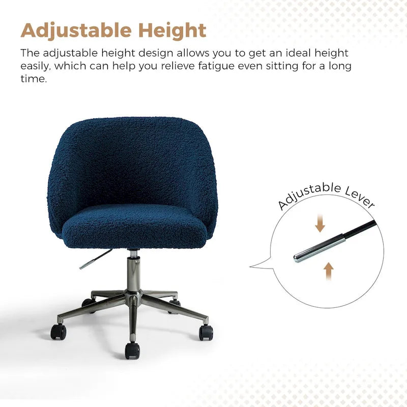 Mid-Century Modern Solid Wood Metal Table Adjustable