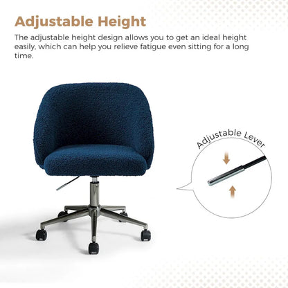 Mid-Century Modern Solid Wood Metal Table Adjustable