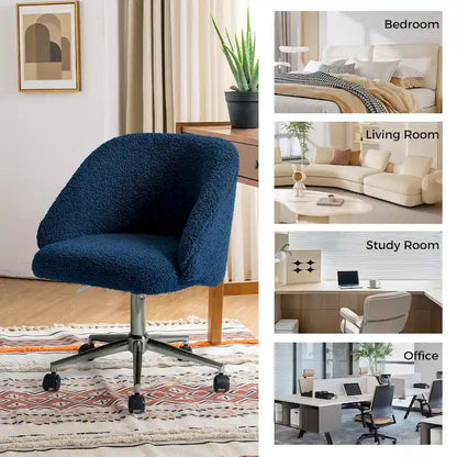 Mid-Century Modern Solid Wood Metal Table Adjustable