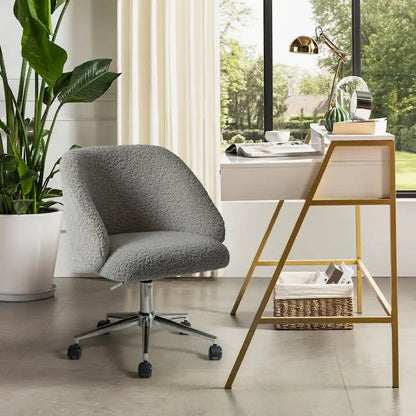 Mid-Century Modern Solid Wood Metal Table Adjustable