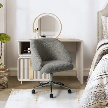 Mid-Century Modern Solid Wood Metal Table Adjustable