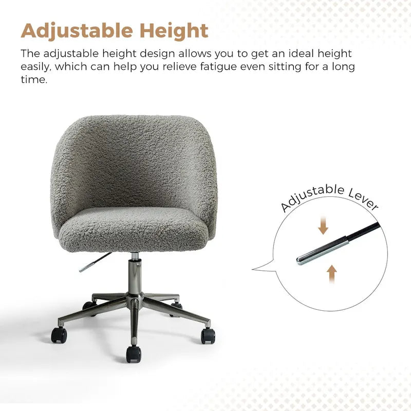 Mid-Century Modern Solid Wood Metal Table Adjustable