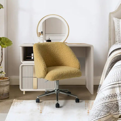 Mid-Century Modern Solid Wood Metal Table Adjustable